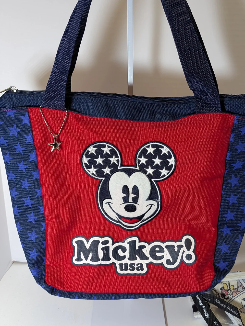 Vintage Disney Mickey Mouse Americana Lot - Canvas Tote Bag, Lanyard & Pouch.
